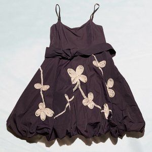 Ariella Purple and White Flower Dress
